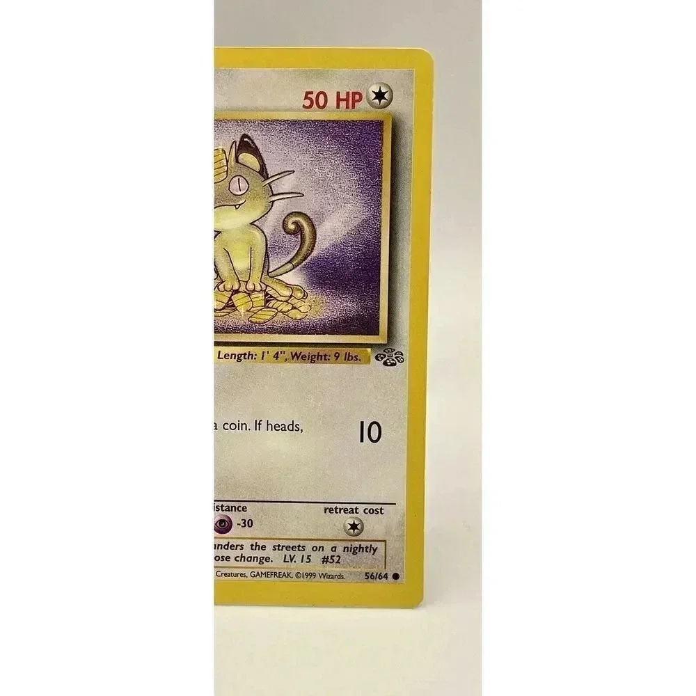 Meowth‎ Jungle Set Non Holo Common 56/64 Pokemon Vintage 1999 WOTC LP